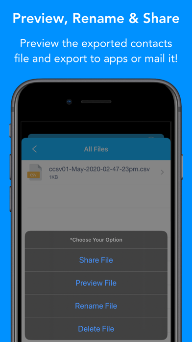 Screenshot #3 pour Contacts vers fichier CSV
