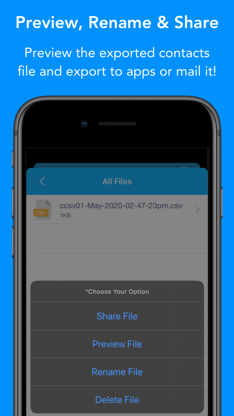 Contacts to Outlook CSV file screenshot 3
