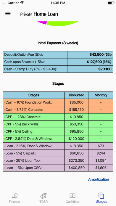 Singapore Home Loan Calculator Screenshot