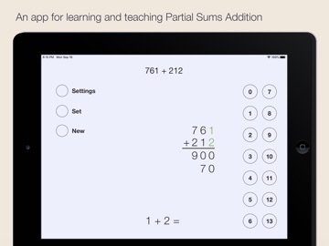 Partial Sums Addition iPad screenshot