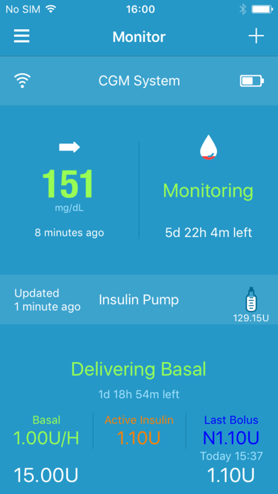 Screenshot #1 pour Medtrum EasyTouch mg/dL