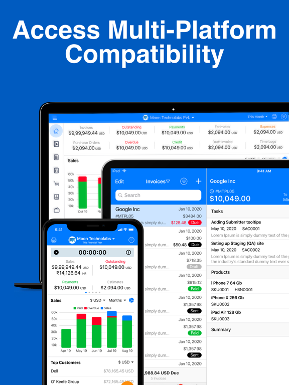 Easy Invoice Maker App by Moon iPad screenshot 5 - Finance app
