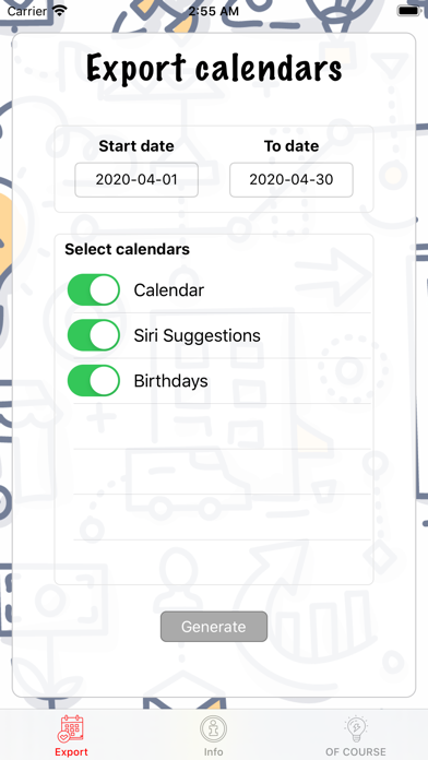 Screenshot #3 pour Export calendars