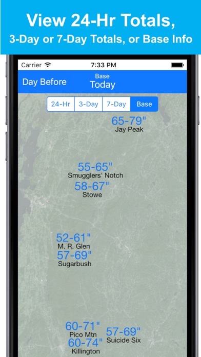 New England Snow Map Screenshot