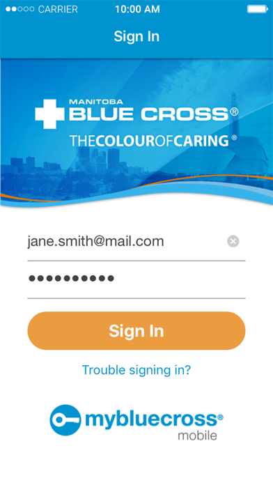 mybluecross® mobile iPhone screenshot 1