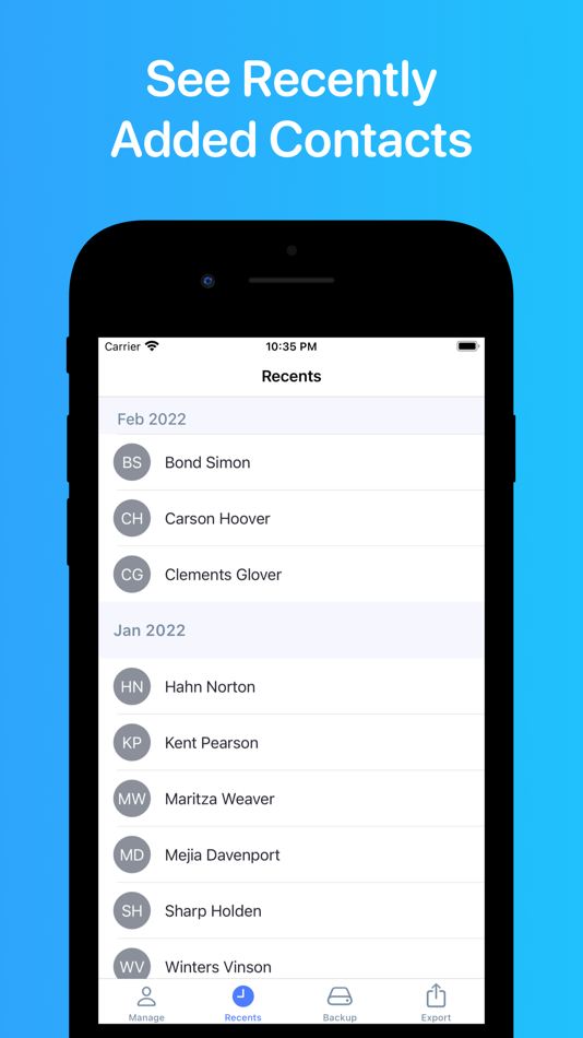 #1. Recent Contacts Address Book (iOS) 由: LE NGUYEN QUANG PHUOC
