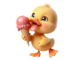 Ice Cream Duckling Stickers