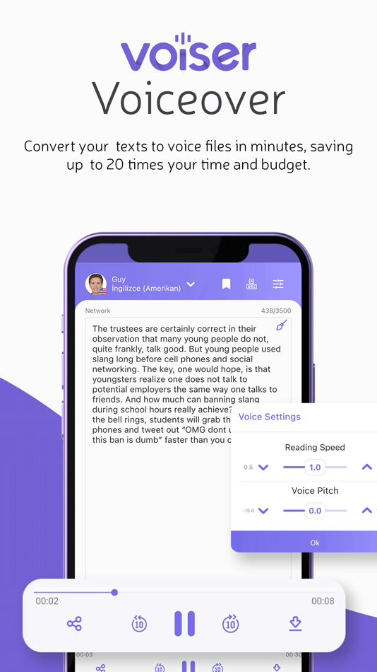 #2. Speech to Text & Voiceover (iOS) 由: Voiser Teknoloji Limited Sirketi