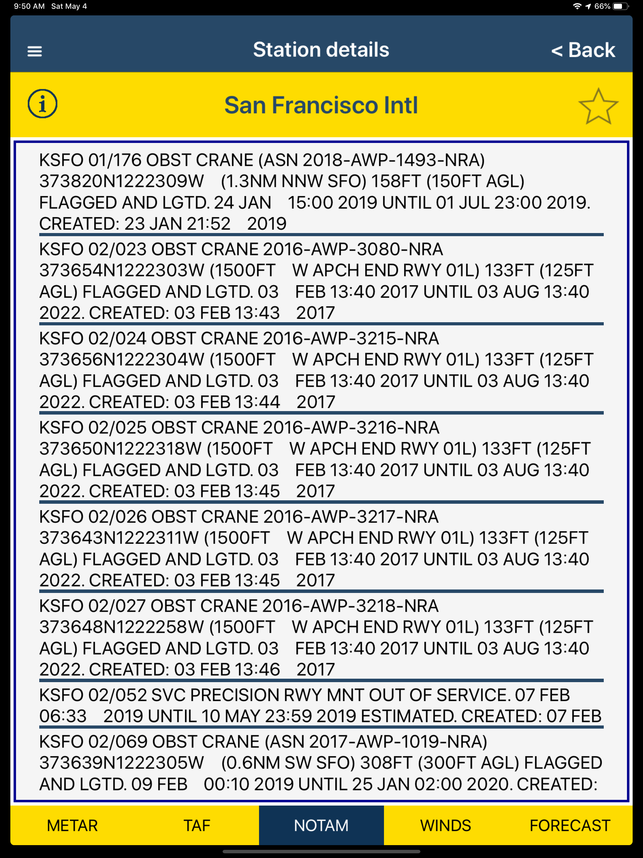 NOAA AWC Aviation Weather screenshot 9