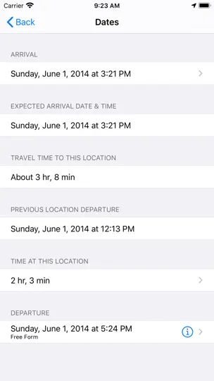 Capture d'écran de Road Trip Planner Viewer sur iPhone 5
