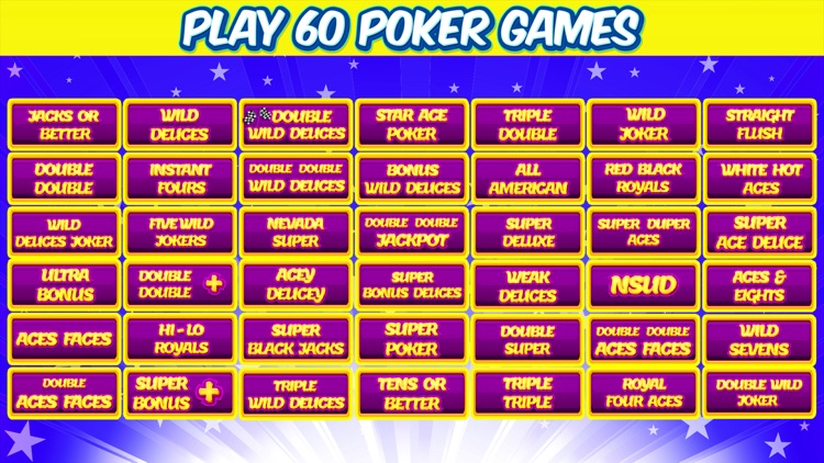 60 in 1 - Video Poker Games