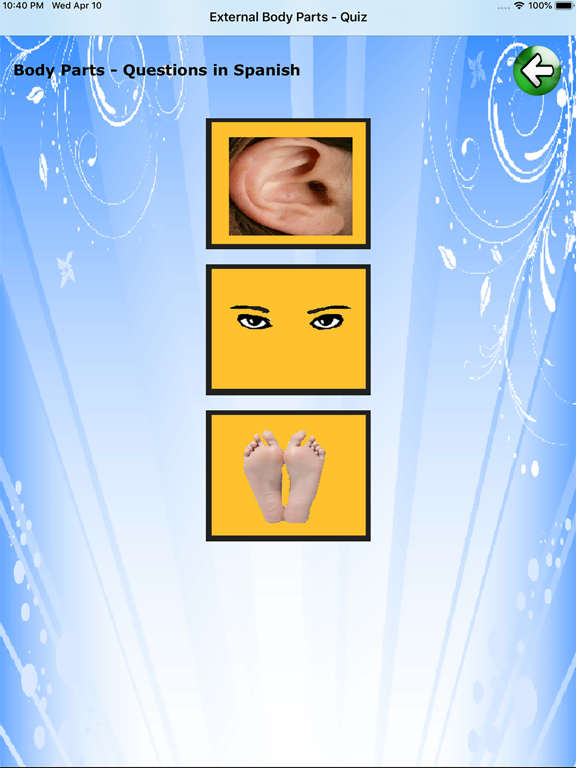 Body Parts - Basic iPad screenshot