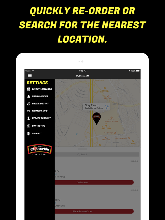 Taqueria Revolución iPad screenshot 1 - Food & Drink app