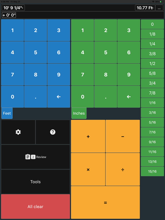Screenshot #4 pour Feet and Inches Calculator