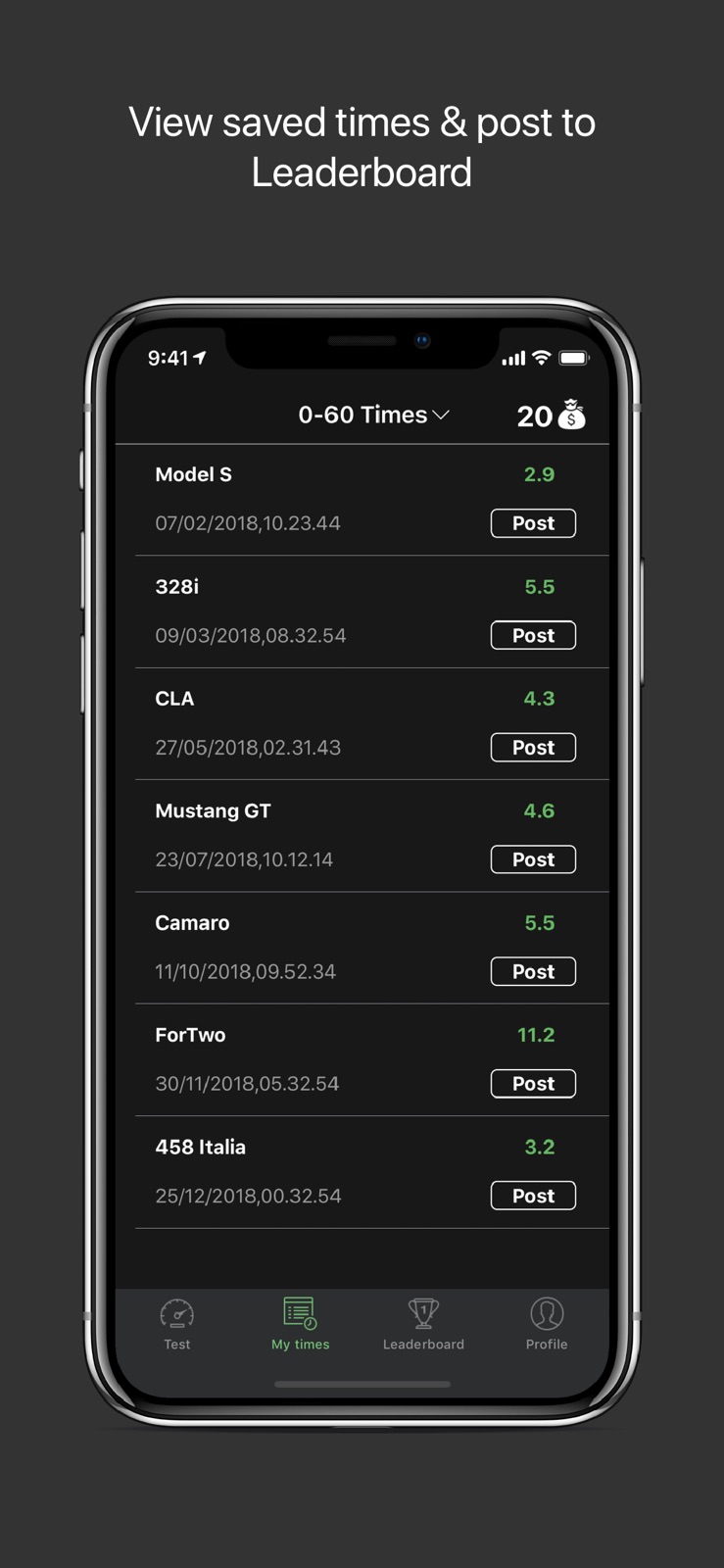 FastR - 0-60 Acceleration Test iphone screenshot 3