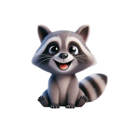 Happy Raccoon Stickers