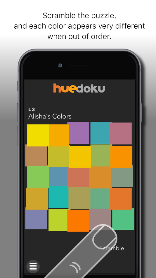 #4. huedoku: original color puzzle (iOS) Podle: Millard Mott