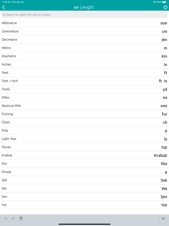 Unit Converter - Convert all iPad screenshot