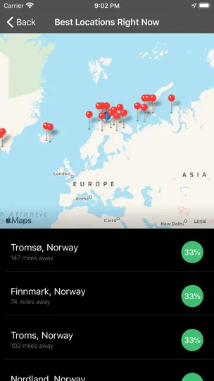 My Aurora Forecast & Alerts iPhone Ekran Görüntüsü 4