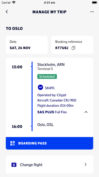 SAS – Scandinavian Airlines Screenshot
