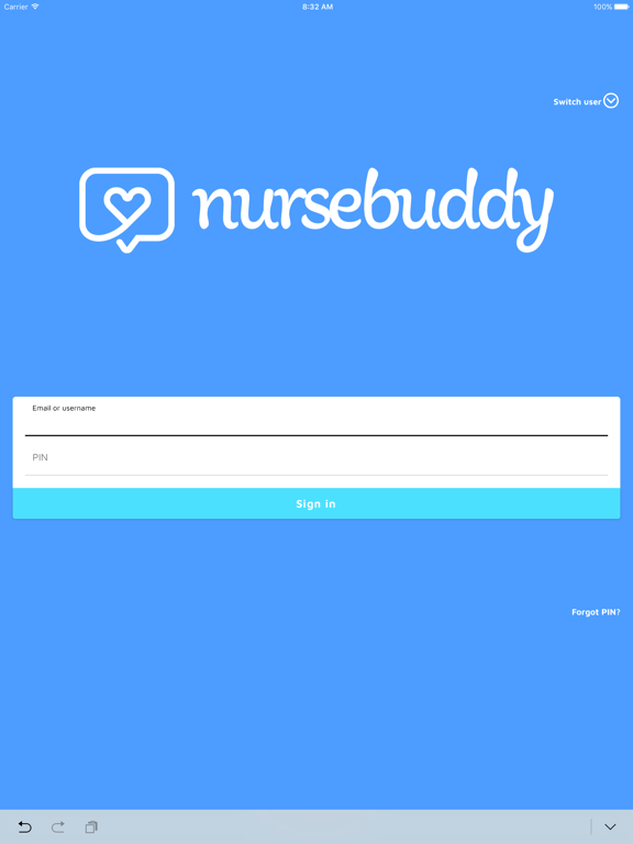 Nursebuddy for Carers iPad screenshot 1 - Health & Fitness app