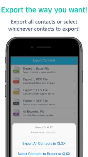 Contacts to Excel , PDF , CSV screenshot 2