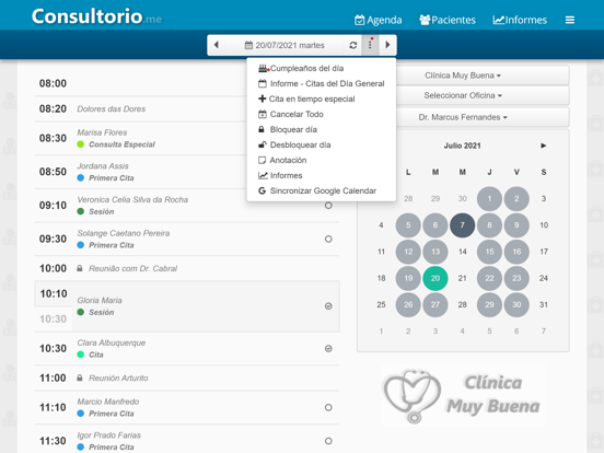 Consultorio.me iPad screenshot 1 - Medical app