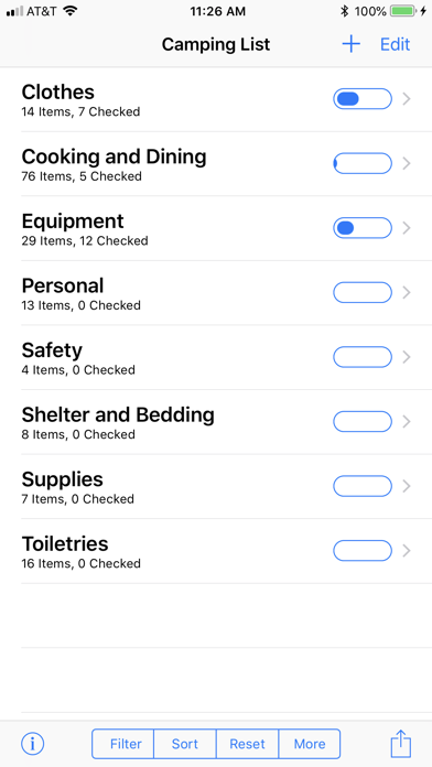 Screenshot #1 pour Camping List