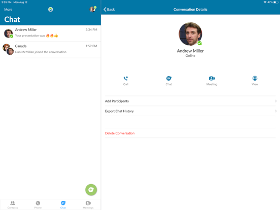 AspenUC iPad screenshot 3 - Productivity app