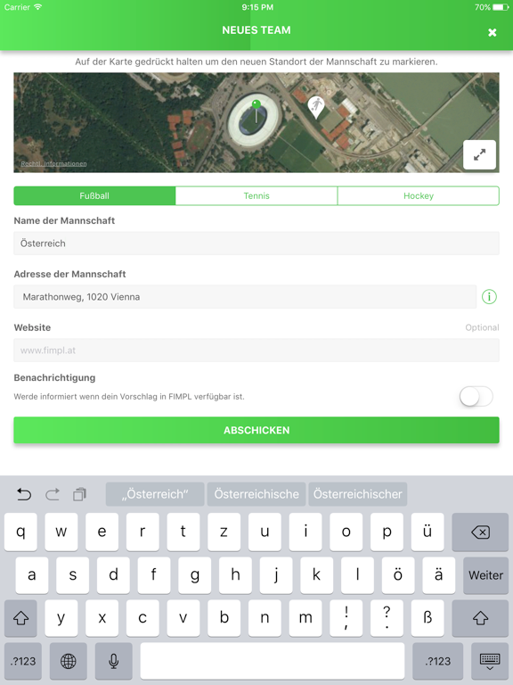 Fimpl iPad screenshot