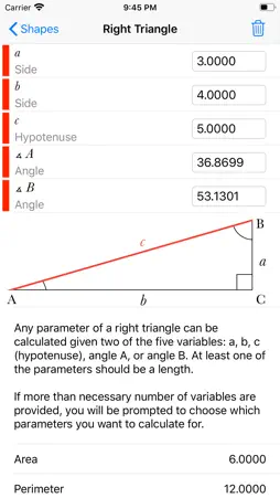 Geometry Calculator++ screenshot 3