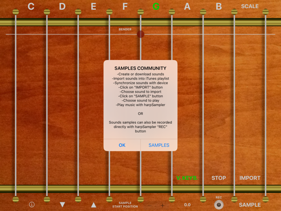 harpSampler iPad app afbeelding 5