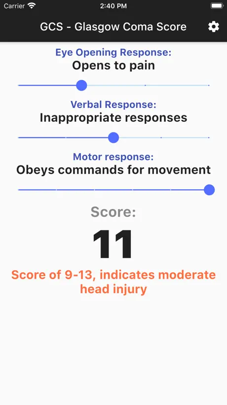 GCS Glasgow Coma Score