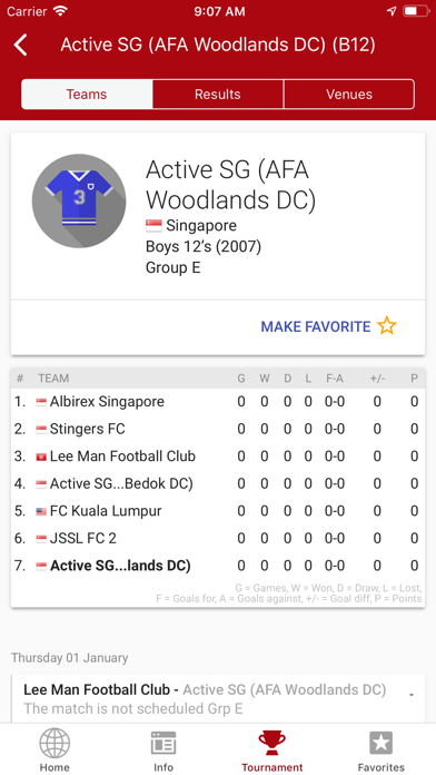 JSSL Singapore Pro Academy 7s Screenshot