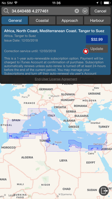 Wärtsilä iSailor Screenshot