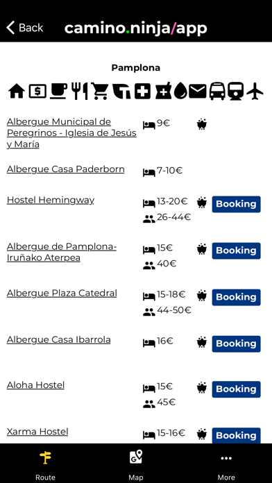 Camino Ninja App iPhone screenshot 2 - Travel app