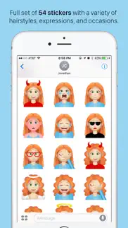 gingermoji - redhead stickers айфон картинки 4