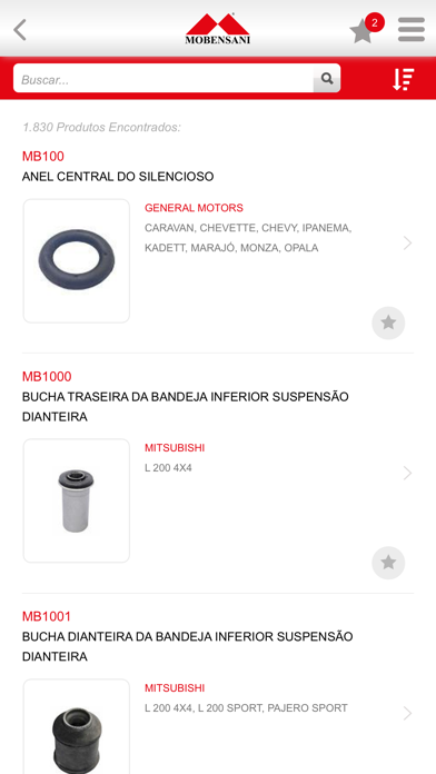 Mobensani - Catálogo Screenshot