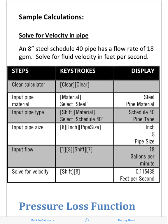 Pipe Calc Elite iPad screenshot 4 - Utilities app