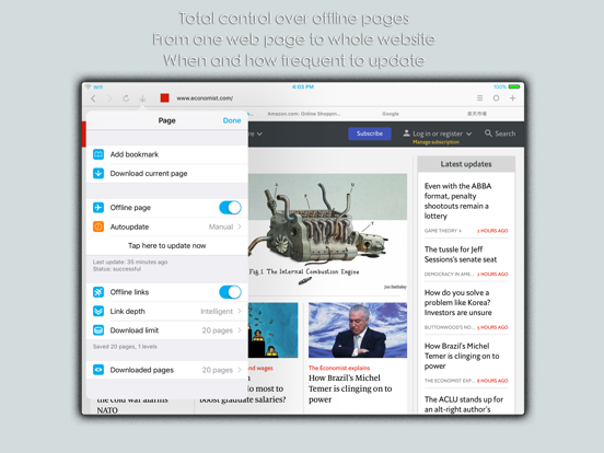 Screenshot #4 pour Oxygen Offline Browser