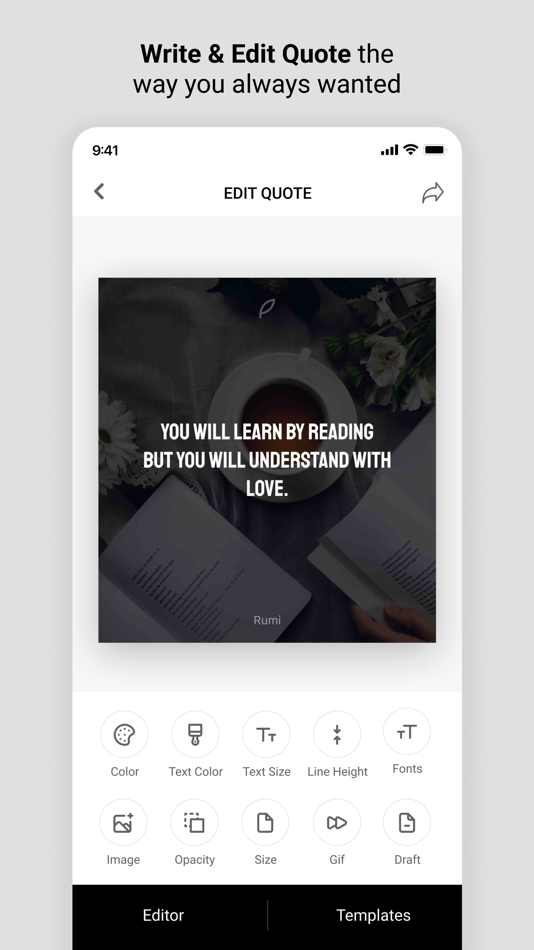 #1. Quote Maker for Writer (iOS) 由: Md Al Walid Ashik