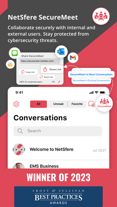 NetSfere Secure Messaging Screenshot