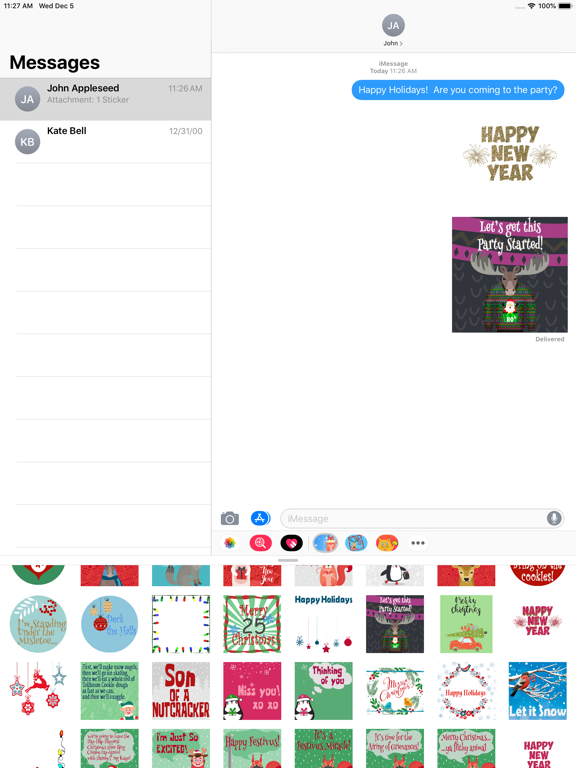 Screenshot #5 pour Winter Celebration Stickers