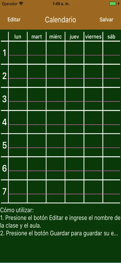 Horario para hacer apuntes