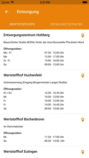 AbfallApp Pforzheim screenshot 2