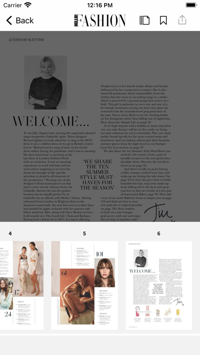 HELLO! Fashion Magazine Screenshot