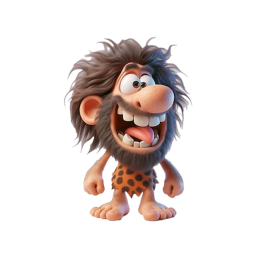 Goofy Caveman Stickers