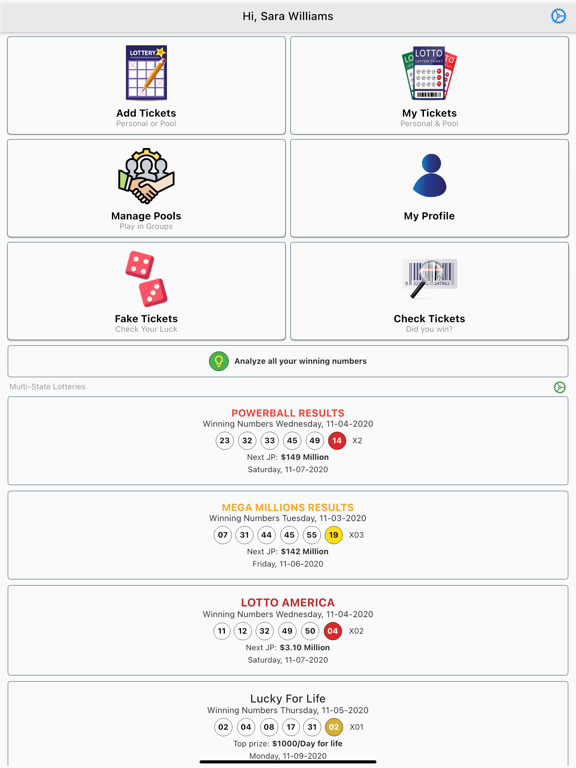 Screenshot #4 pour USA Lottery Journal & Results