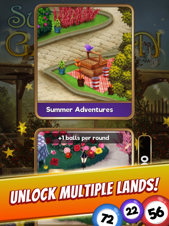 Bingo game Quest Summer Garden iPad screenshot 5 - Games app