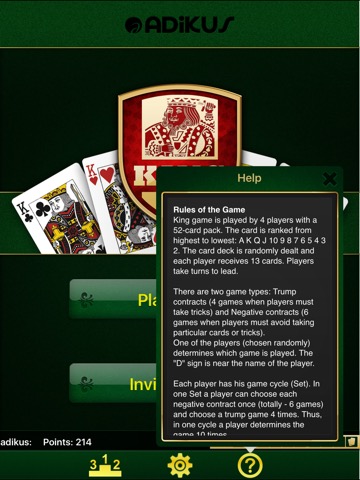 King Online trick taking gameのおすすめ画像4